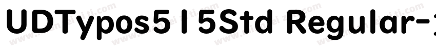 UDTypos515Std Regular字体转换